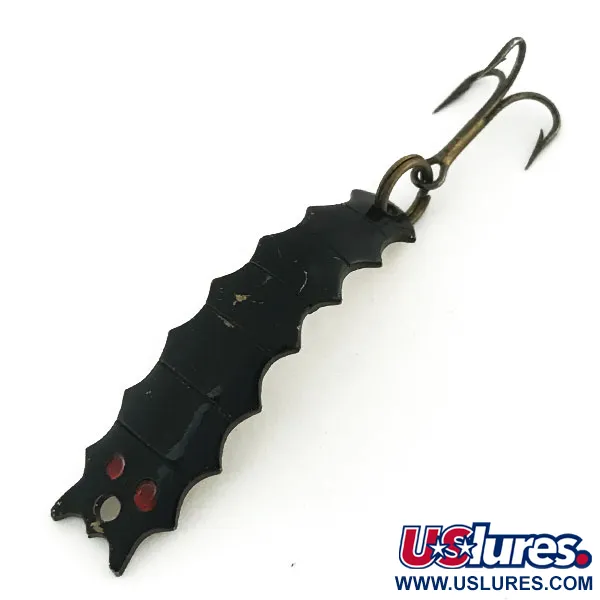 Vintage  Al's gold fish Goldfish Helgy, 3/16oz Black/gold fishing spoon #17842