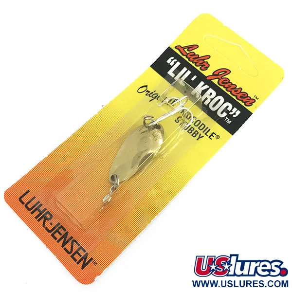  Luhr Jensen Lil' Kroc (Krocodile Stubby), 3/16oz Brass fishing spoon #8630