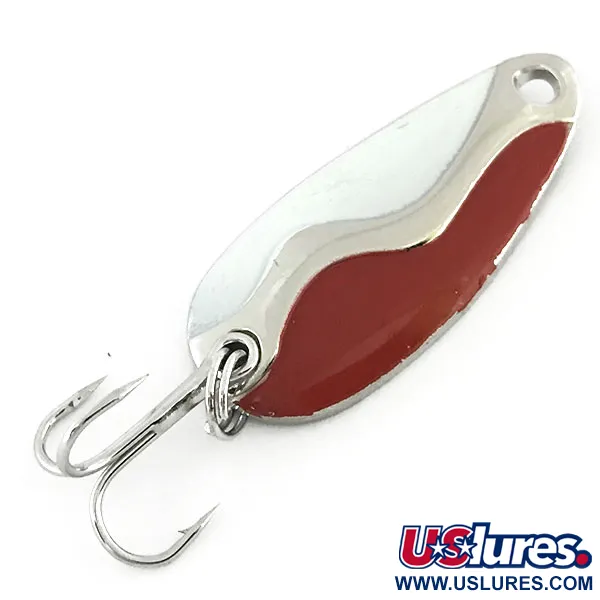 Vintage  Acme Kamlooper Junior​, 1/4oz White / Red / Nickel fishing spoon #8643