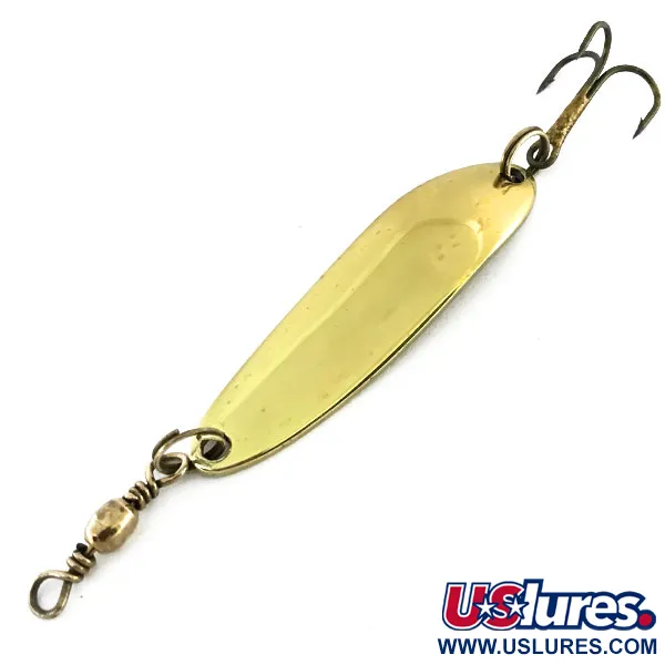 Vintage  Luhr Jensen Krocodile Die #3, 1/3oz Gold fishing spoon #8652