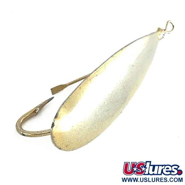 Vintage   Weedless Johnson Silver Minnow, 2/5oz Gold fishing spoon #8655