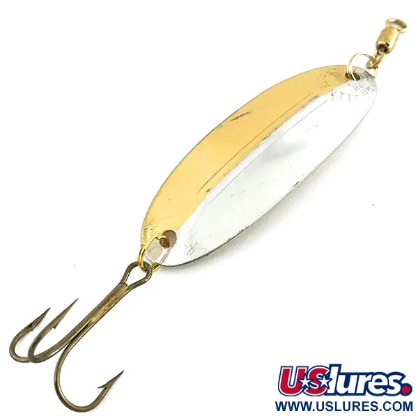 Vintage   Williams Wabler W50, 1/2oz Gold / Silver fishing spoon #8674