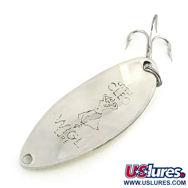 Vintage  Seneca Little Cleo (Hula Girl) UV, 1/2oz Yellow / Red / Nickel fishing spoon #8685