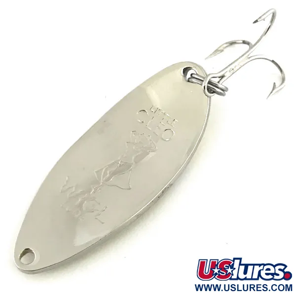 Vintage  Seneca Little Cleo (Hula Girl), 2/3oz Yellow / Nickel fishing spoon #8686