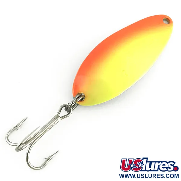  Seneca Little Cleo (Hula Girl) UV, 1/3oz Yellow / Orange / Nickel fishing spoon #8697