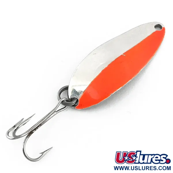 Vintage  Seneca Little Cleo (Hula Girl), 1/3oz Nickel / Orange fishing spoon #8698