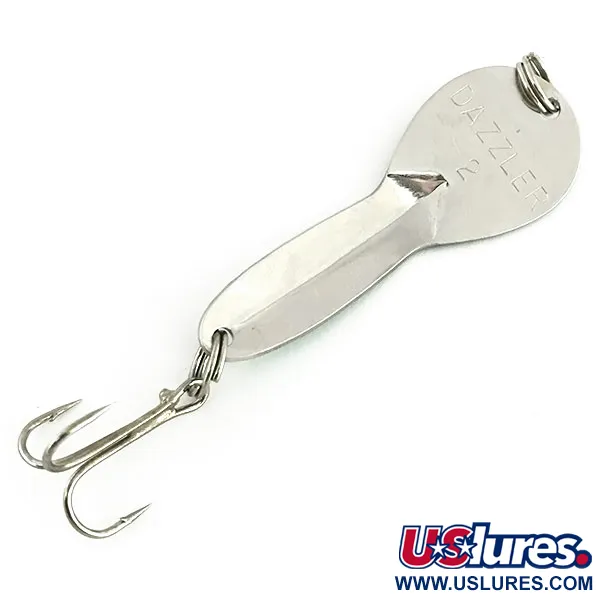  Acme Dazzler #2, 1/4oz Hammered Nickel / Green fishing spoon #8700