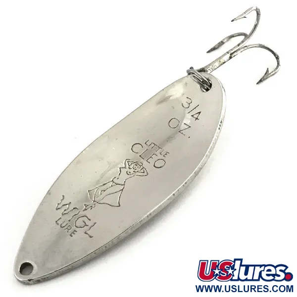 Vintage  Seneca Little Cleo (Hula Girl), 3/4oz Nickel fishing spoon #8702