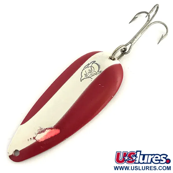 Vintage  Eppinger Dardevle Dardevlet , 3/4oz Red / White / Nickel fishing spoon #8708