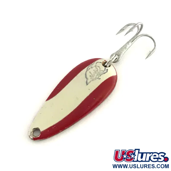 Vintage  Eppinger Dardevle Midget, 3/16oz Red / White / Nickel fishing spoon #8709