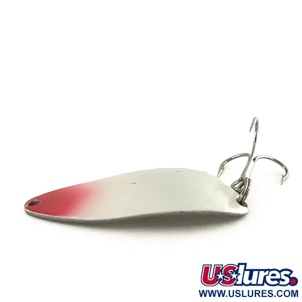 Vintage  Seneca Little Cleo (Hula Girl), 1/2oz Pearl / Red / Nickel fishing spoon #8715