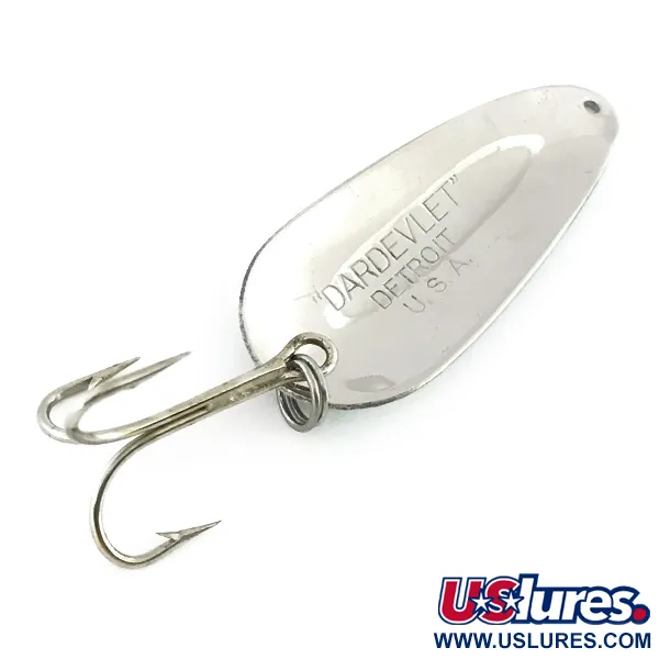 Vintage  Eppinger Dardevle Dardevlet, 3/4oz Blue / Nickel fishing spoon #8722