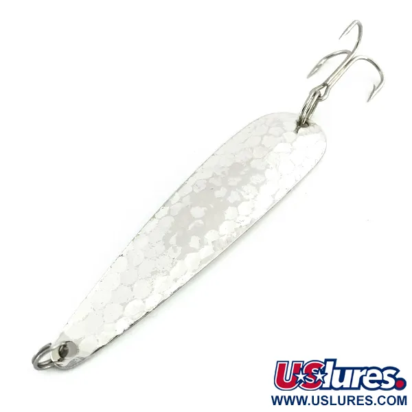 Vintage  Eppinger Dardevle Flutter-Chuck 3500, 1/4oz Hammered Silver fishing spoon #8728