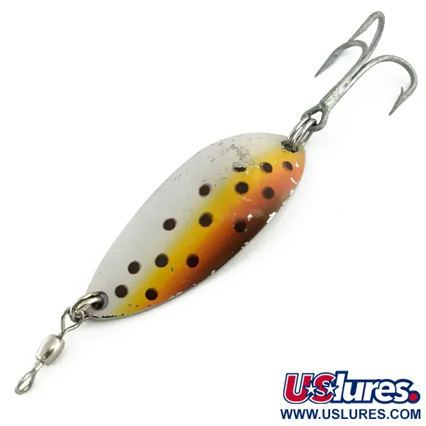 Vintage  Luhr Jensen Little Jewel, 1/2oz Trout / Nickel fishing spoon #8733