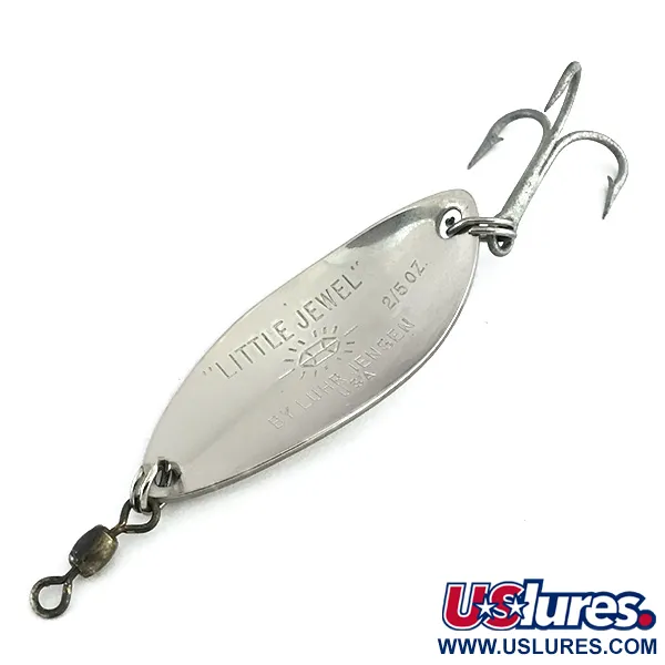 Vintage  Luhr Jensen Little Jewel, 1/2oz Rainbow Trout / Nickel fishing spoon #8734