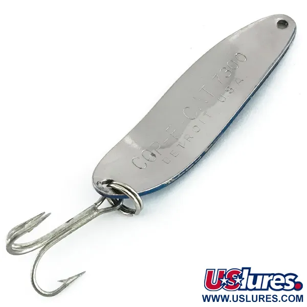 Vintage  Eppinger Dardevle Cop-E-Cat 7300, 1/3oz Nickel / Blue fishing spoon #8736