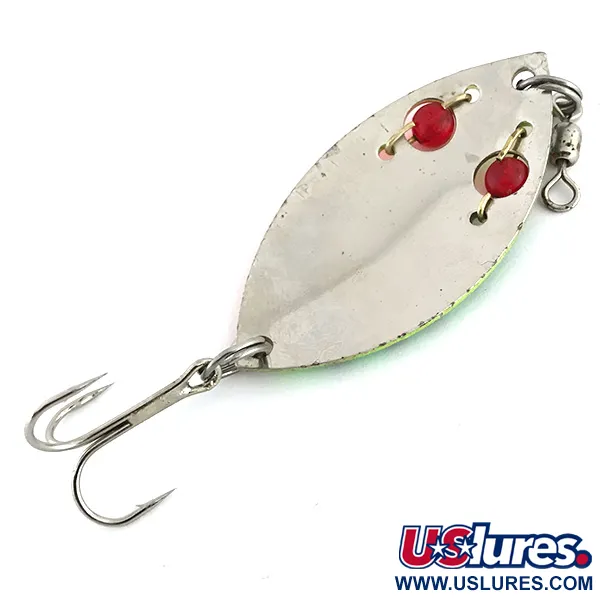 Vintage   Gibbs Ruby Eye Wiggler 2 UV, 1/2oz Fire Tiger fishing spoon #8739