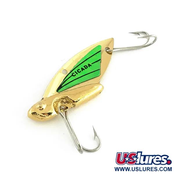 Vintage   Reef Runner Cicada, 3/16oz Gold / Green fishing #8745