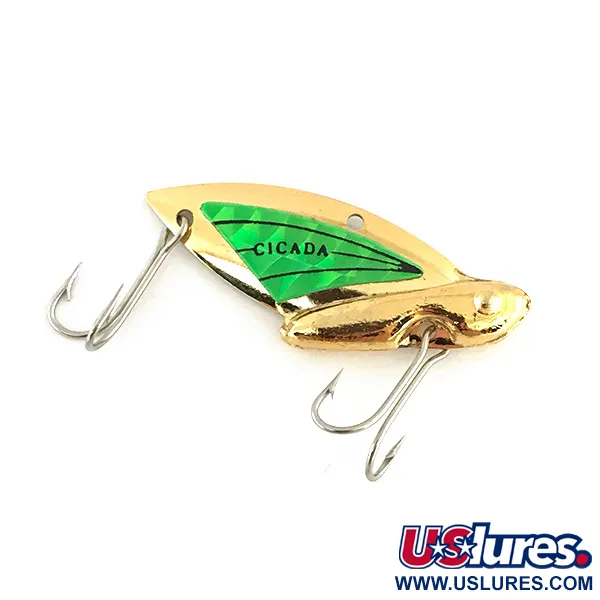 Vintage   Reef Runner Cicada, 3/16oz Gold / Green fishing #8745