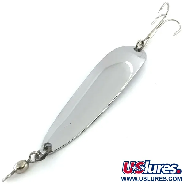 Vintage  Luhr Jensen Krocodile Die #5, 3/4oz Nickel fishing spoon #8767