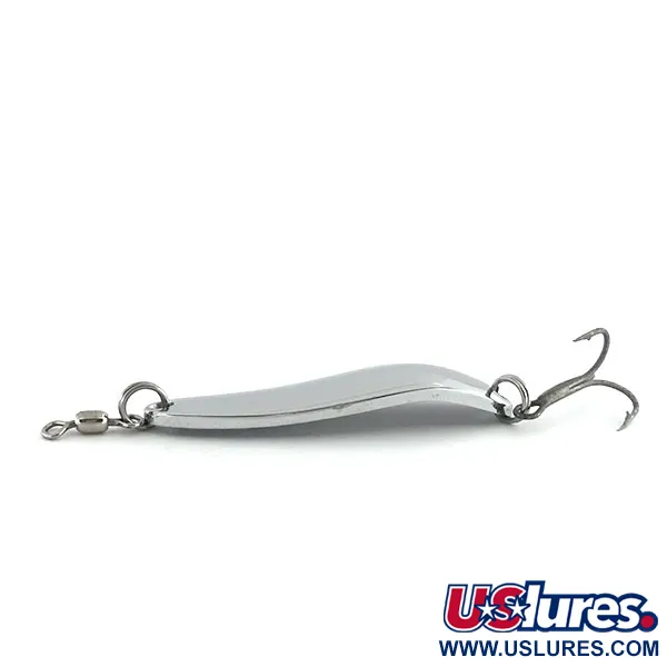 Vintage  Luhr Jensen Krocodile Die #3, 1/2oz Nickel fishing spoon #8772