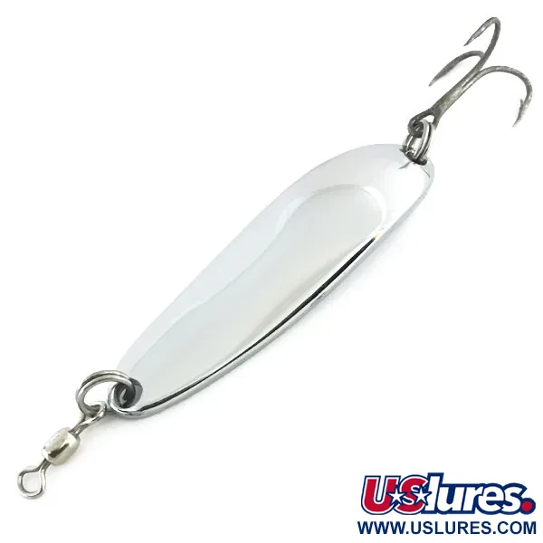 Vintage  Luhr Jensen Krocodile Die #3, 1/2oz Nickel fishing spoon #8772