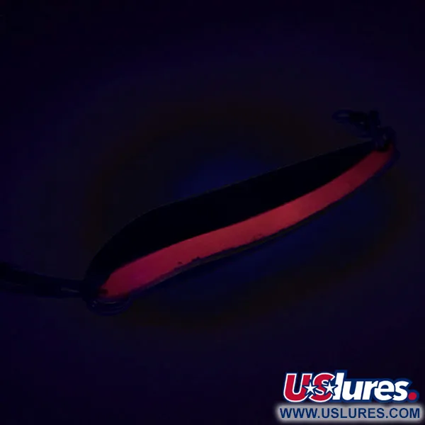 Vintage  Luhr Jensen Krocodile Die #4 UV, 1/2oz Nickel fishing spoon #8773