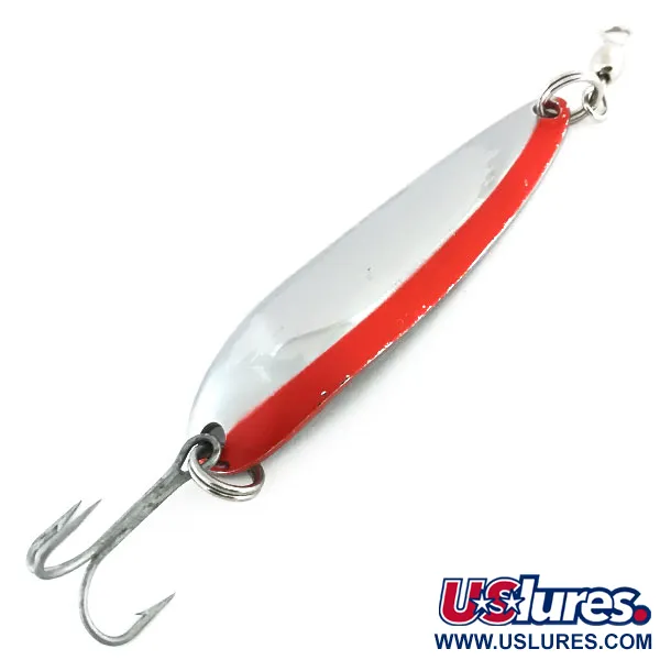 Vintage  Luhr Jensen Krocodile Die #4 UV, 1/2oz Nickel fishing spoon #8773