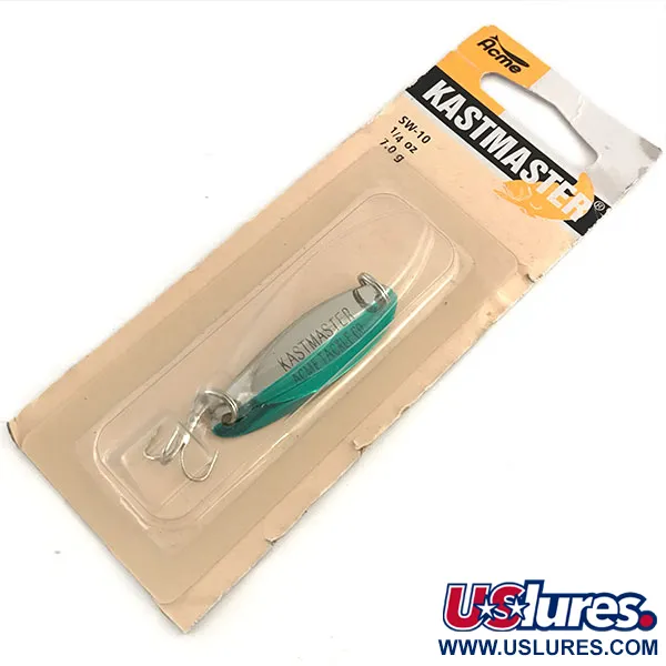  Acme Kastmaster , 1/4oz Nickel / Green fishing spoon #8777