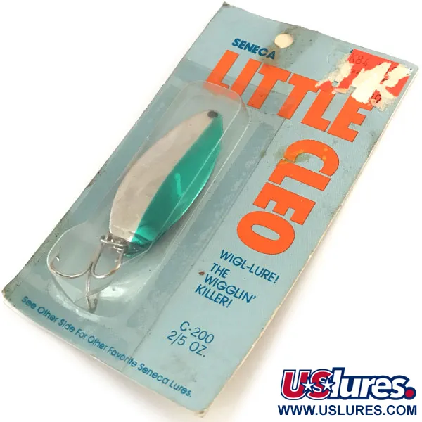  Seneca Little Cleo (Hula Girl), 1/2oz Nickel / Green fishing spoon #8786