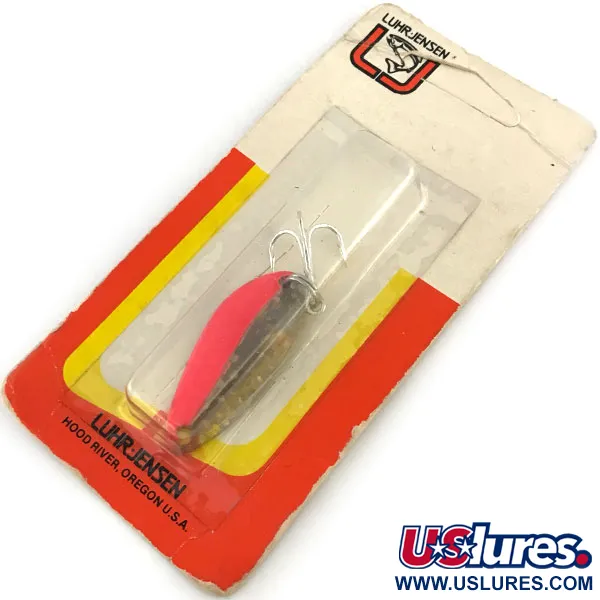  Luhr Jensen Little Jewel, 1/4oz Hammered Brass / Red fishing spoon #8789