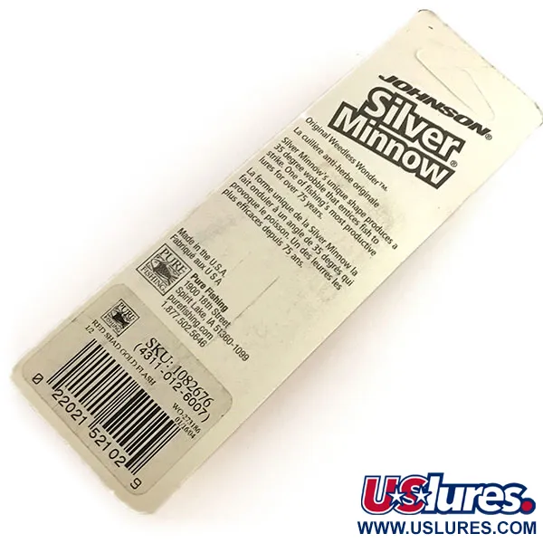   Weedless Johnson Silver Minnow, 1/2oz Red / Black / Gold fishing spoon #8790