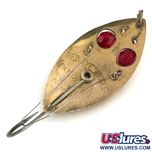 Vintage  Hofschneider Weedless Red Eye Junior, 2/5oz Copper fishing spoon #8803