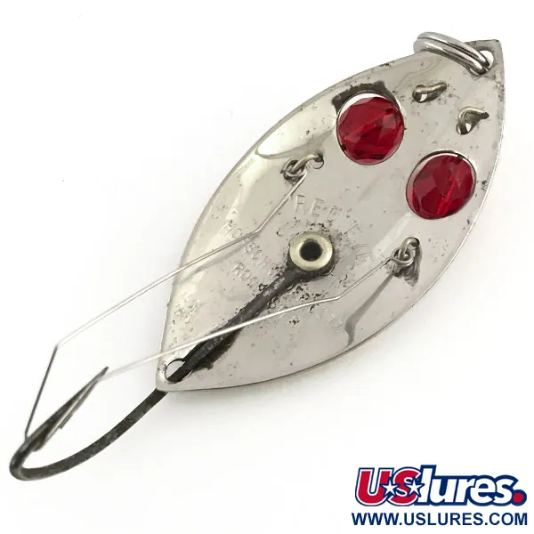 Vintage  Hofschneider Weedless Red Eye Junior, 2/5oz Nickel / Red Eyes fishing spoon #8804