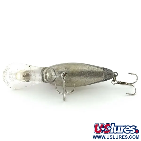 Vintage   Rebel Deep Crank R, 3/8oz Transparent / Glitter Silver fishing lure #8829