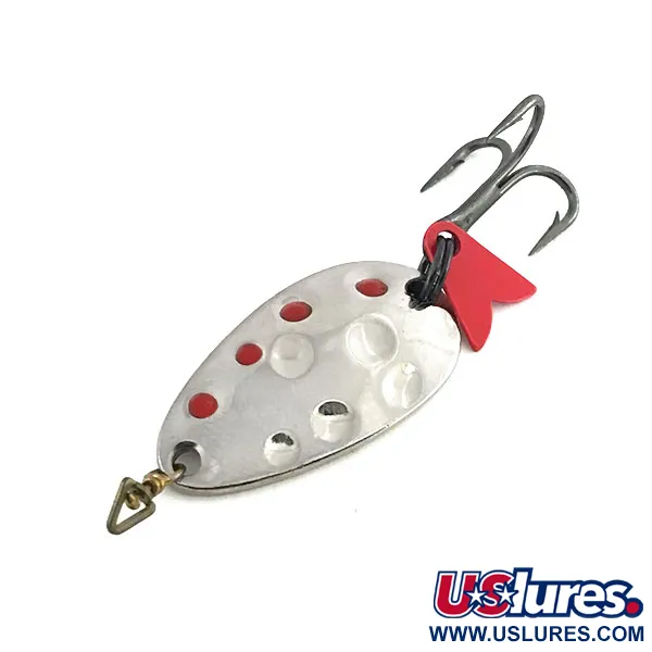 Vintage   Acme Fish Hawk, 3/16oz Nickel / Red fishing spoon #8834