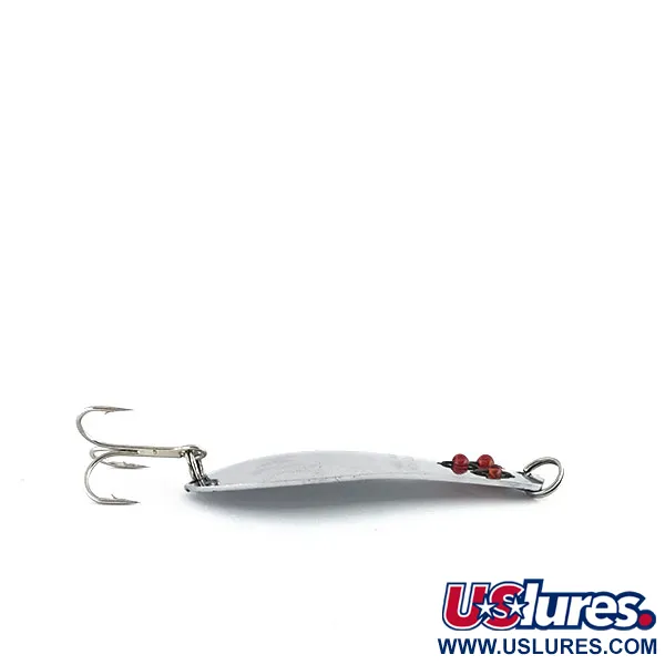 Vintage   Herter's Canadian Spoon , 1/3oz Nickel / Red Eyes fishing spoon #8835