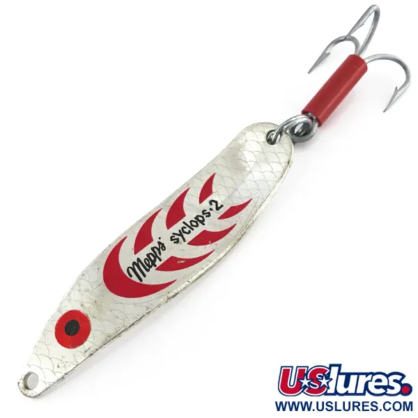 Vintage   Mepps Syclops 2, 3/5oz Nickel fishing spoon #8842