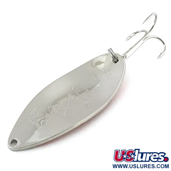 Vintage  Seneca Little Cleo (Hula Girl), 3/4oz Nickel / Red / White fishing spoon #8844