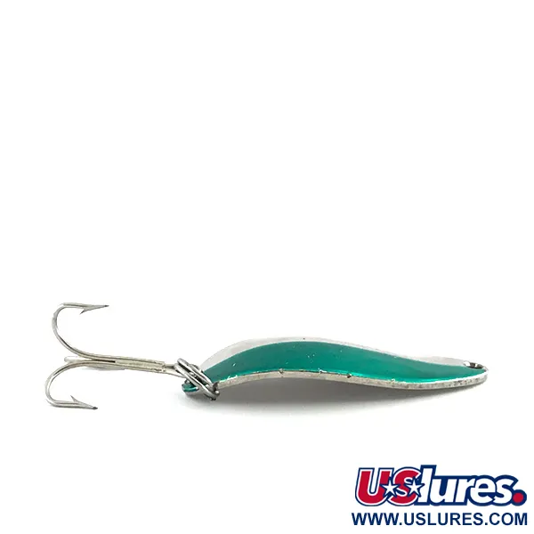 Vintage  Seneca Little Cleo (Hula Girl), 1/3oz Nickel / Green fishing spoon #8848