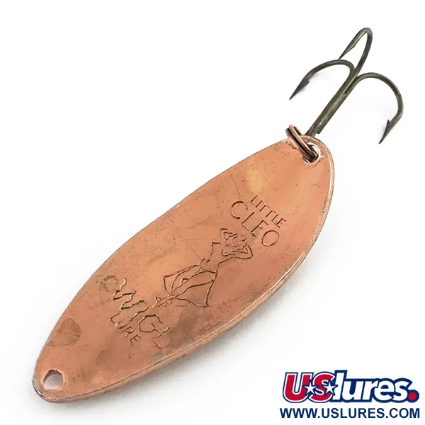 Vintage  Seneca Little Cleo (Hula Girl), 1/2oz Copper fishing spoon #8849