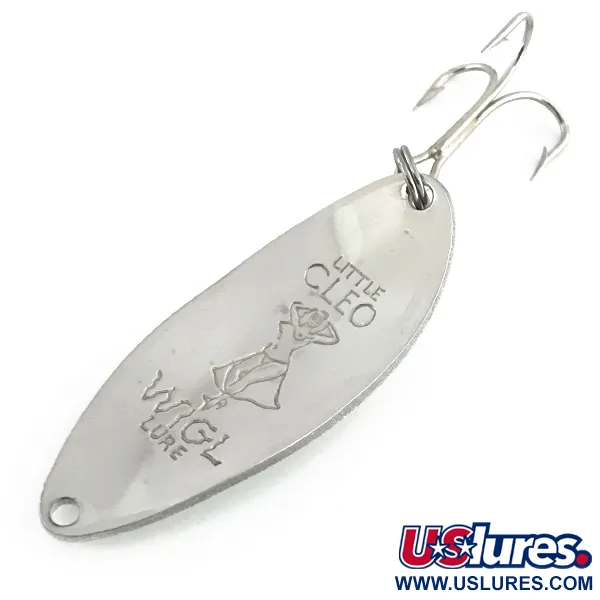  Seneca Little Cleo (Hula Girl), 1/2oz White Pearl / Nickel fishing spoon #8850