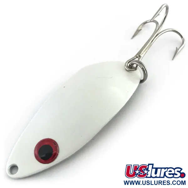  Seneca Little Cleo (Hula Girl), 1/2oz White Pearl / Nickel fishing spoon #8850