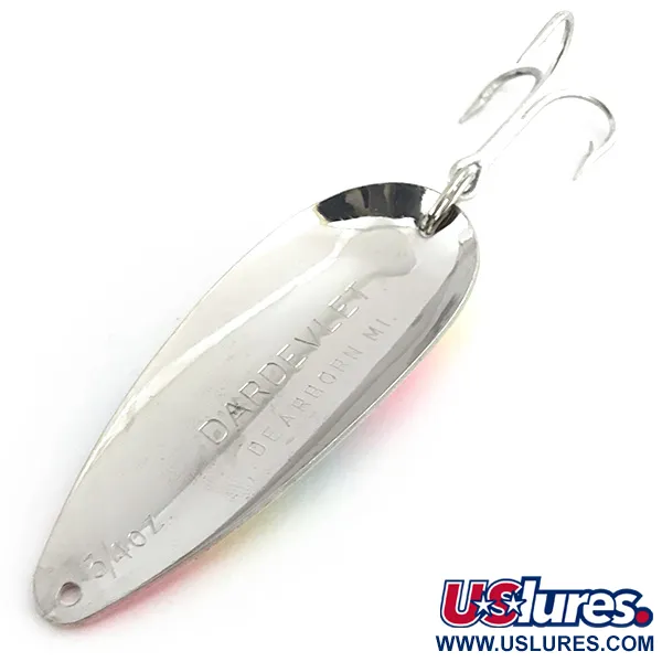 Vintage  Eppinger Dardevle Dardevlet , 3/4oz Rainbow Pearl fishing spoon #8852