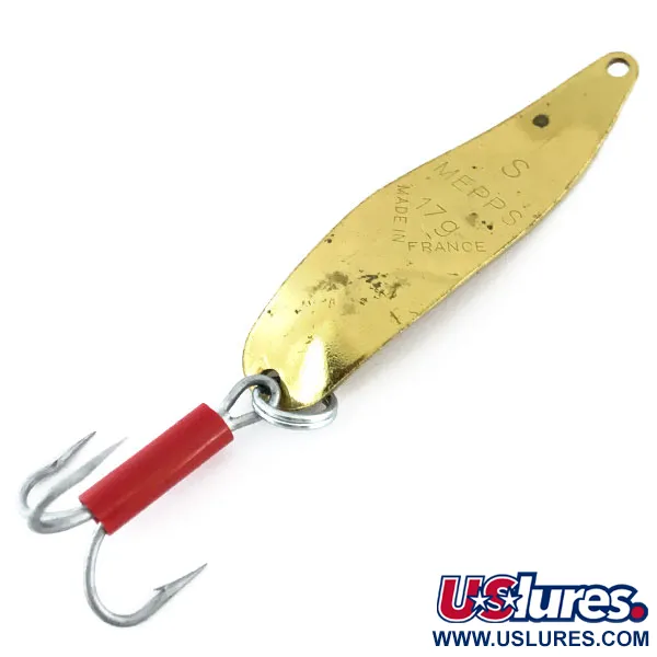 Vintage   Mepps Syclops 2, 3/5oz Gold / Red fishing spoon #8877