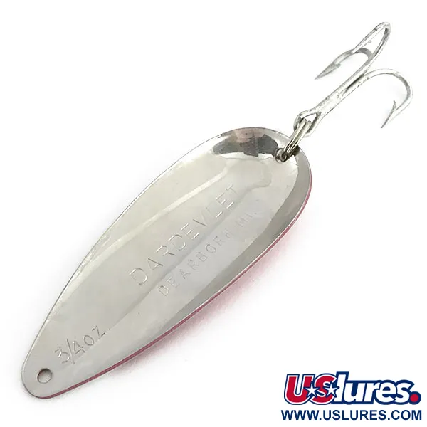 Vintage  Eppinger Dardevle Dardevlet , 3/4oz Red / White / Nickel fishing spoon #8879