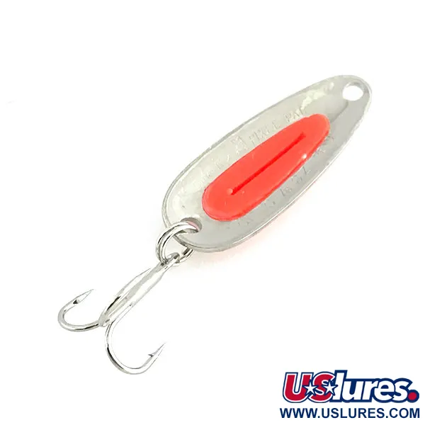 Vintage   Blue Fox Pixee UV, 3/16oz Hammered Nickel / Pink fishing spoon #8920