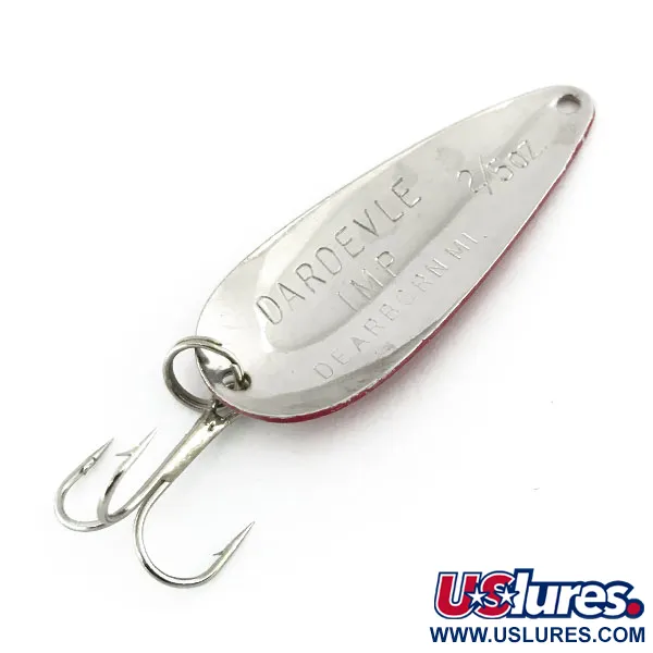 Vintage  Eppinger Dardevle Imp, 2/5oz Red / White / Nickel fishing spoon #8921
