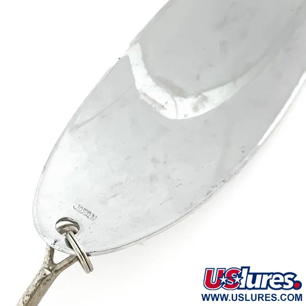 Vintage   Herter's GLH Canadian Spoon, 1oz Nickel / Red Eyes fishing spoon #8924