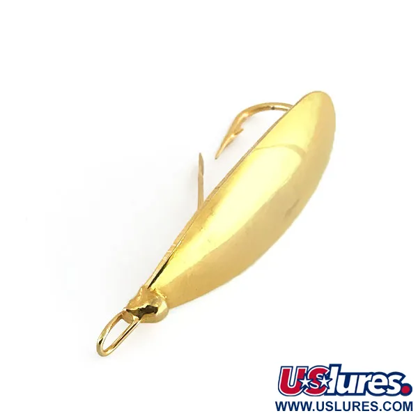 Vintage   Weedless Johnson Silver Minnow, 1/3oz Gold fishing spoon #8926